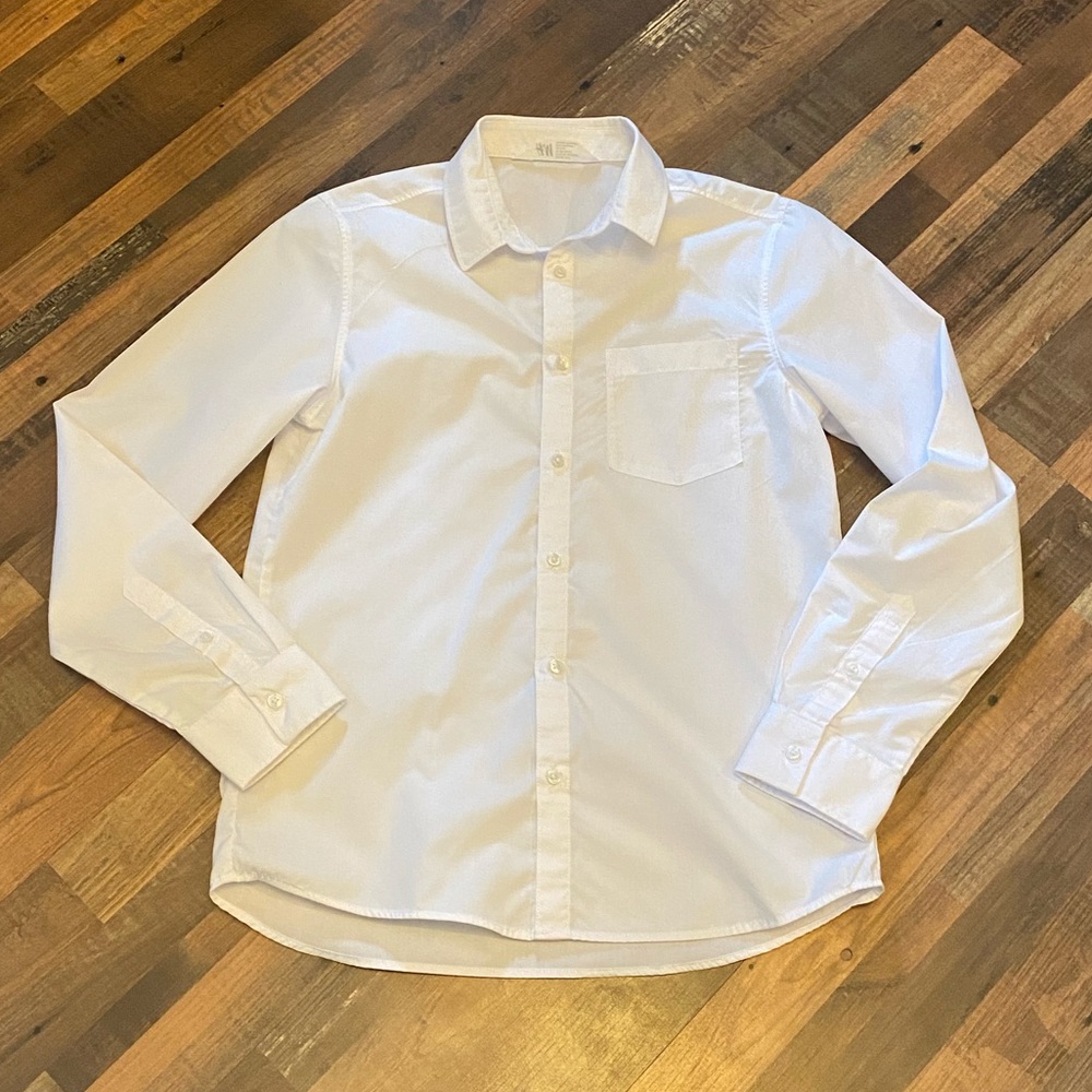 Boys H & M White Dress Shirt